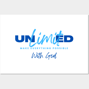 Unlimited Possibilities with God Posters and Art